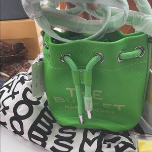 Marc Jacobs Neon Green Mini Bucket Bag